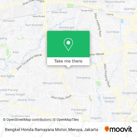 Bengkel Honda Ramayana Motor, Meruya map