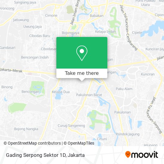 Gading Serpong Sektor 1D map