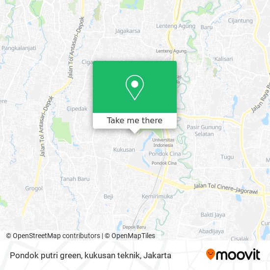 Pondok putri green, kukusan teknik map