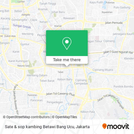 Sate & sop kambing Betawi Bang Ucu map