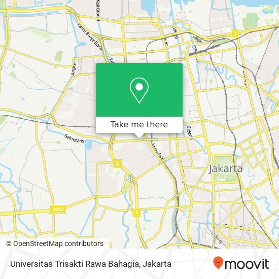 Universitas Trisakti Rawa Bahagia map