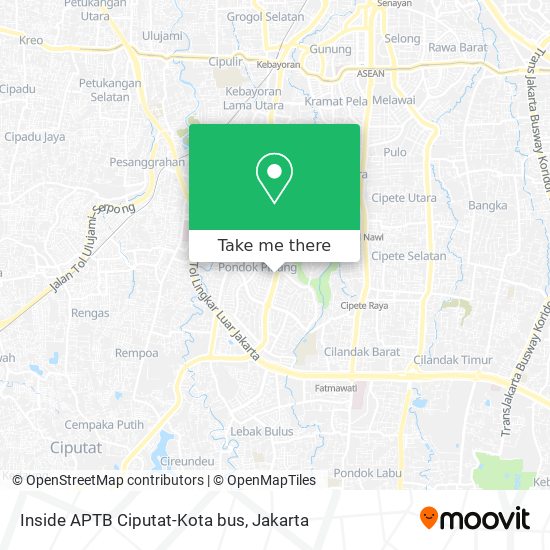 Inside APTB Ciputat-Kota bus map