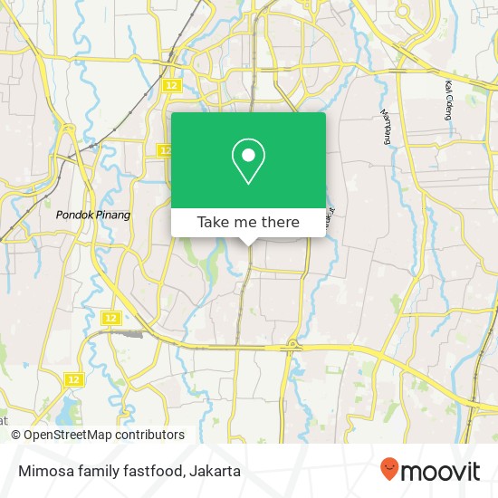 Mimosa family fastfood map