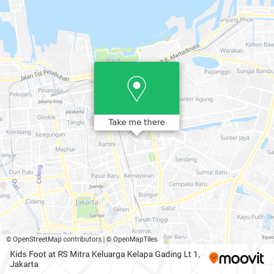 Kids Foot at RS Mitra Keluarga Kelapa Gading Lt 1 map