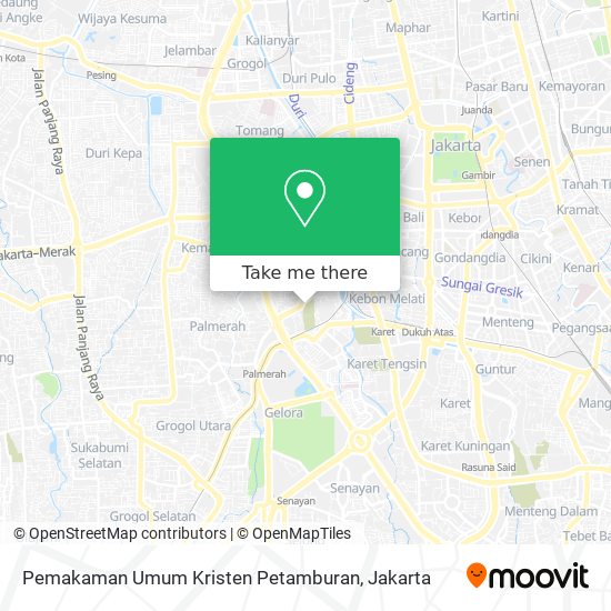 Pemakaman Umum Kristen Petamburan map