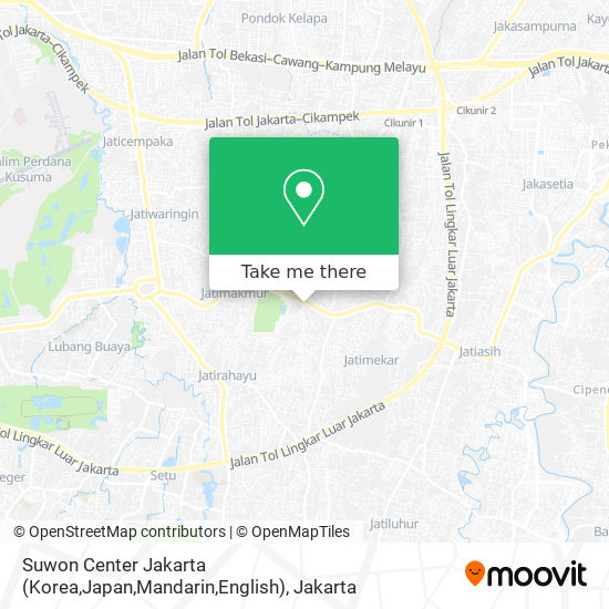 Suwon Center Jakarta (Korea,Japan,Mandarin,English) map