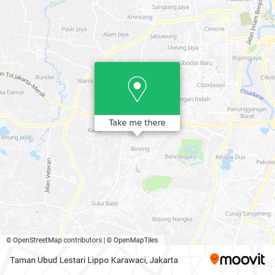 Taman Ubud Lestari Lippo Karawaci map