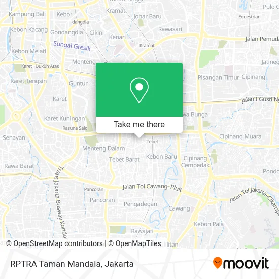 RPTRA Taman Mandala map