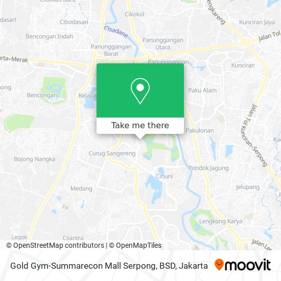 Gold Gym-Summarecon Mall Serpong, BSD map