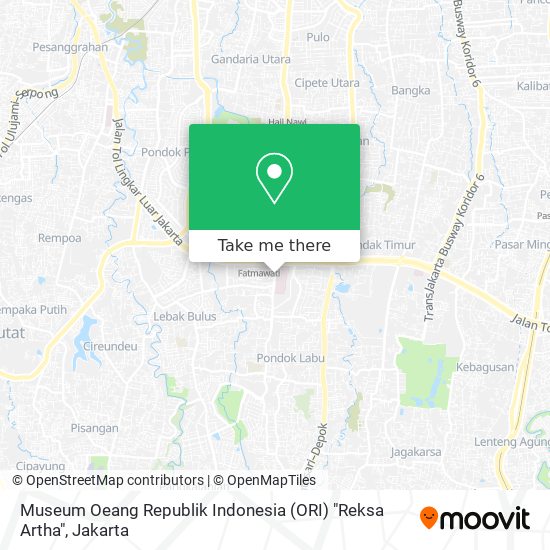 Museum Oeang Republik Indonesia (ORI) "Reksa Artha" map