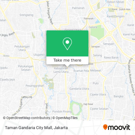 Taman Gandaria City Mall map