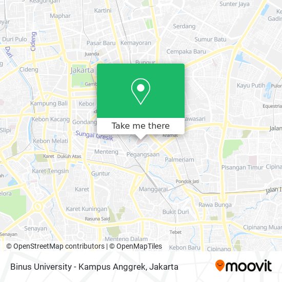 Binus University - Kampus Anggrek map