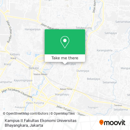 Kampus II Fakultas Ekonomi Universitas Bhayangkara map