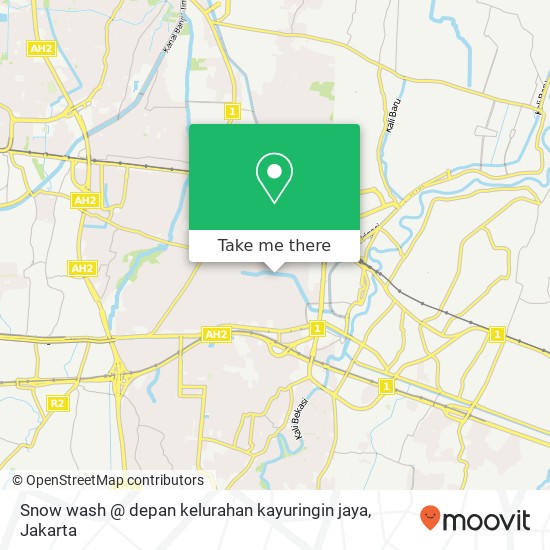 Snow wash @ depan kelurahan kayuringin jaya map