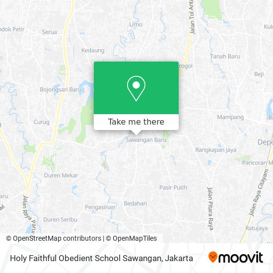 Holy Faithful Obedient School Sawangan map