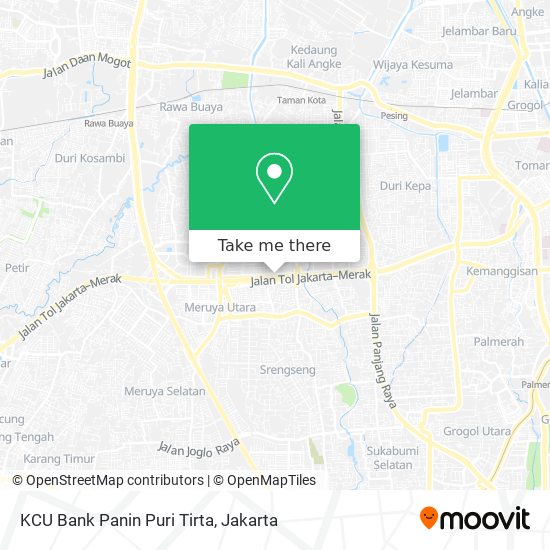 KCU Bank Panin Puri Tirta map