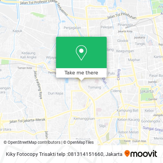 Kiky Fotocopy Trisakti telp :081314151660 map