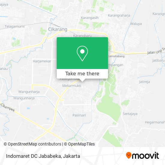 Indomaret DC Jababeka map