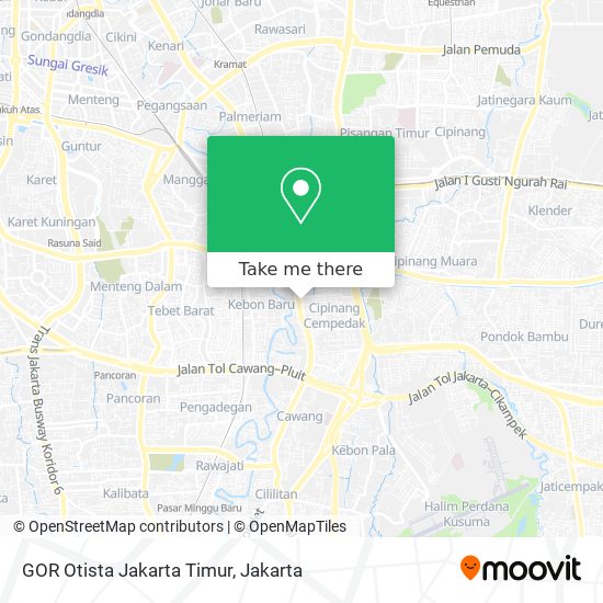 GOR Otista Jakarta Timur map