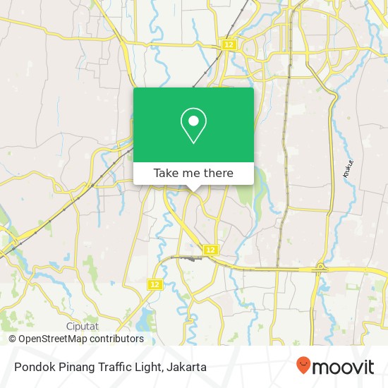 Pondok Pinang Traffic Light map