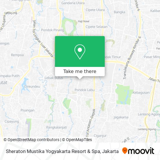 Sheraton Mustika Yogyakarta Resort & Spa map