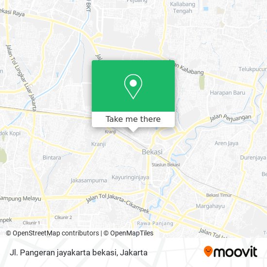 Jl. Pangeran jayakarta bekasi map