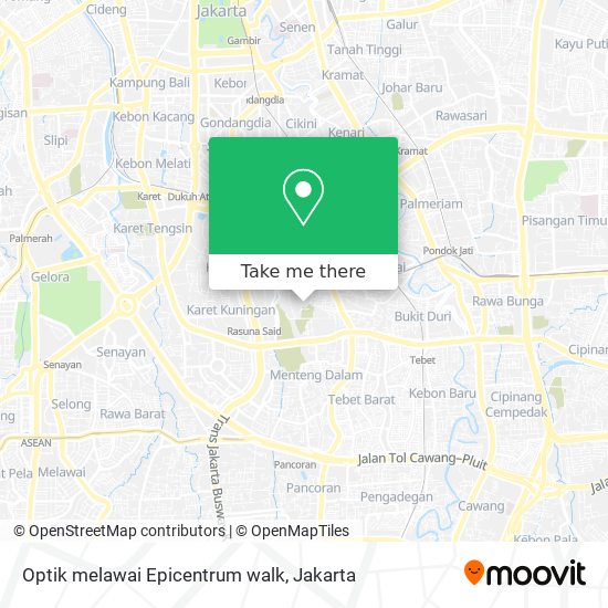 Optik melawai Epicentrum walk map