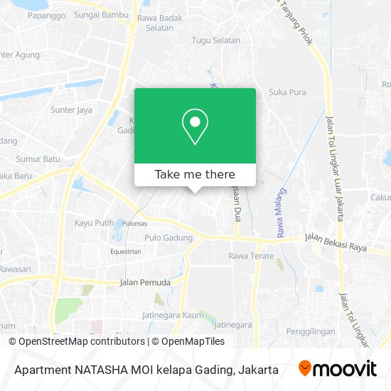 Apartment NATASHA MOI kelapa Gading map