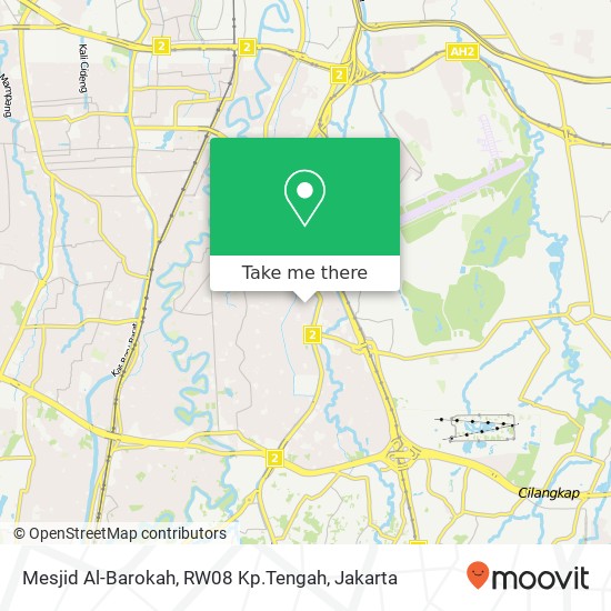 Mesjid Al-Barokah, RW08 Kp.Tengah map