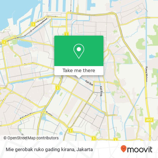 Mie gerobak ruko gading kirana map