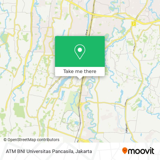 ATM BNI Universitas Pancasila map