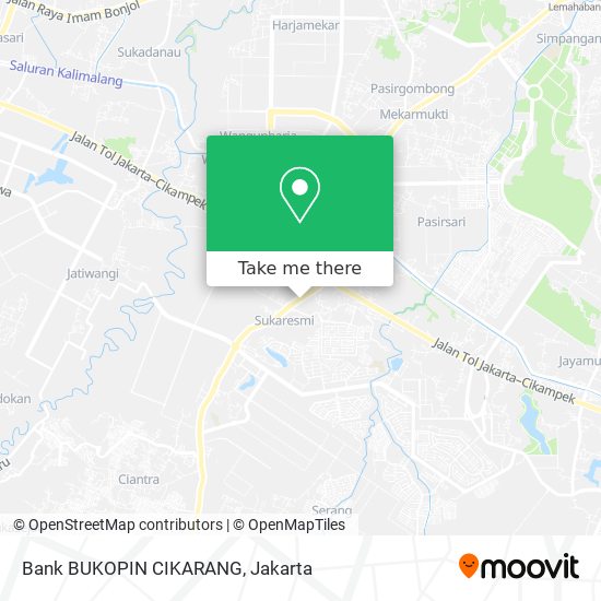 Bank BUKOPIN CIKARANG map