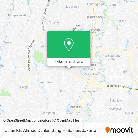 Jalan Kh. Ahmad Dahlan Gang H. Sainun map