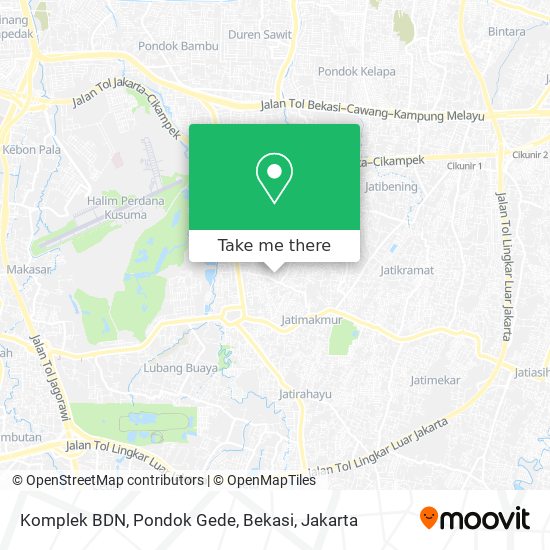 Komplek BDN, Pondok Gede, Bekasi map