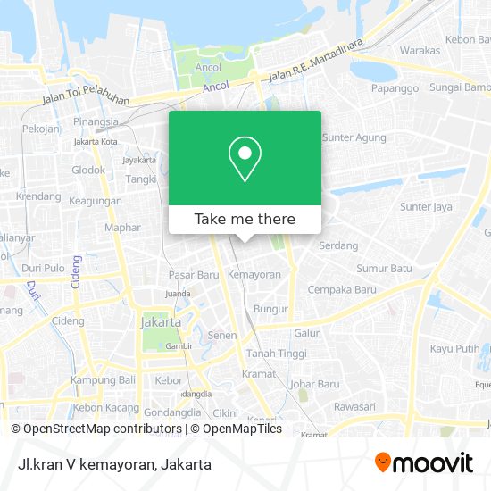 Jl.kran V kemayoran map