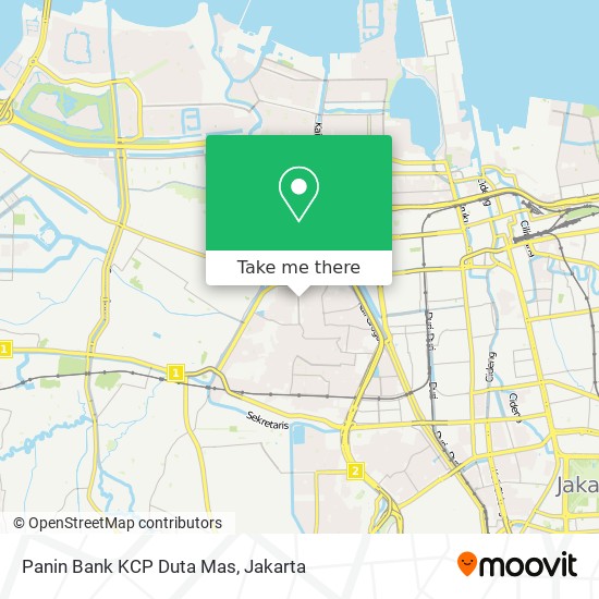 Panin Bank KCP Duta Mas map