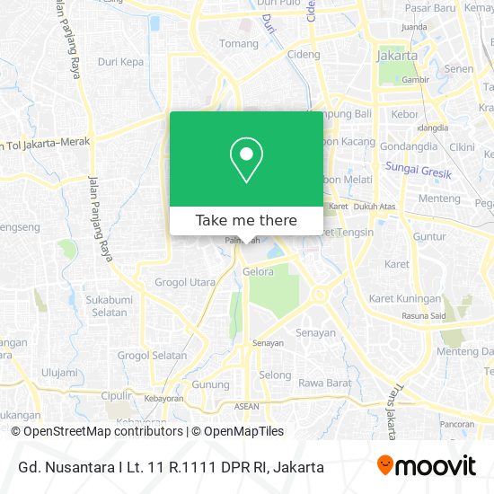 Gd. Nusantara I Lt. 11 R.1111 DPR RI map
