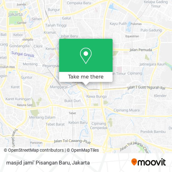 masjid jami' Pisangan Baru map