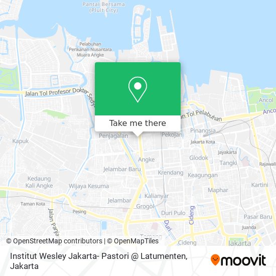 Institut Wesley Jakarta- Pastori @ Latumenten map