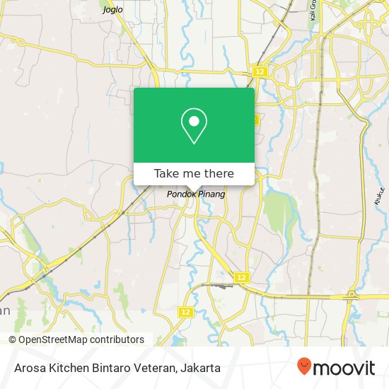 Arosa Kitchen Bintaro Veteran map