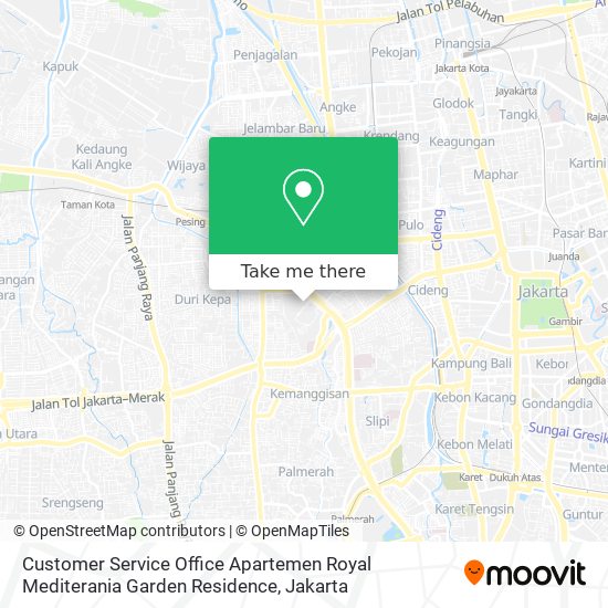 Customer Service Office Apartemen Royal Mediterania Garden Residence map