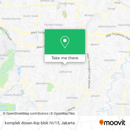 komplek dosen ikip blok IV/15 map