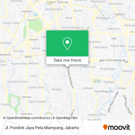 Jl. Pondok Jaya Pela Mampang map