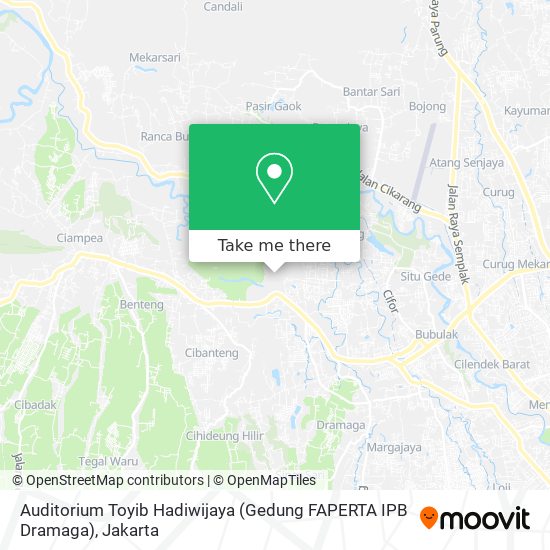 Auditorium Toyib Hadiwijaya (Gedung FAPERTA IPB Dramaga) map