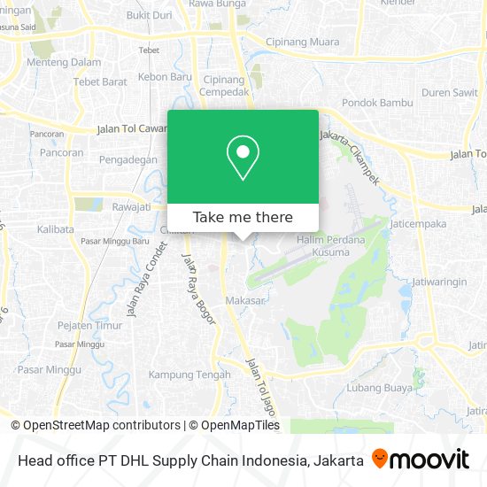 Head office PT DHL Supply Chain Indonesia map