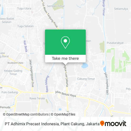 PT Adhimix Precast Indonesia, Plant Cakung map