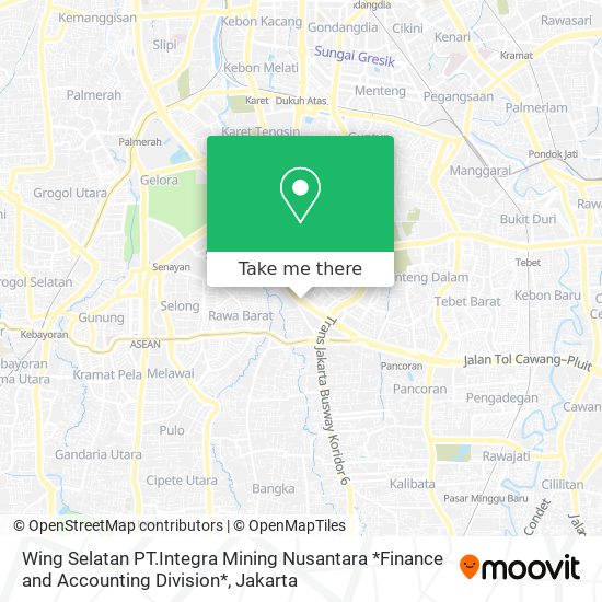 Wing Selatan PT.Integra Mining Nusantara *Finance and Accounting Division* map