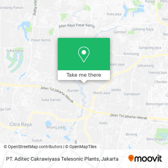 PT. Aditec Cakrawiyasa Telesonic Plants map