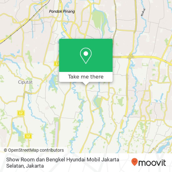 Show Room dan Bengkel Hyundai Mobil Jakarta Selatan map
