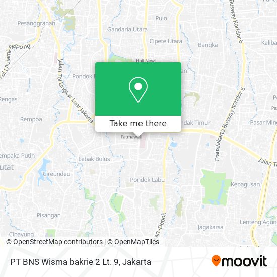 PT BNS Wisma bakrie 2 Lt. 9 map